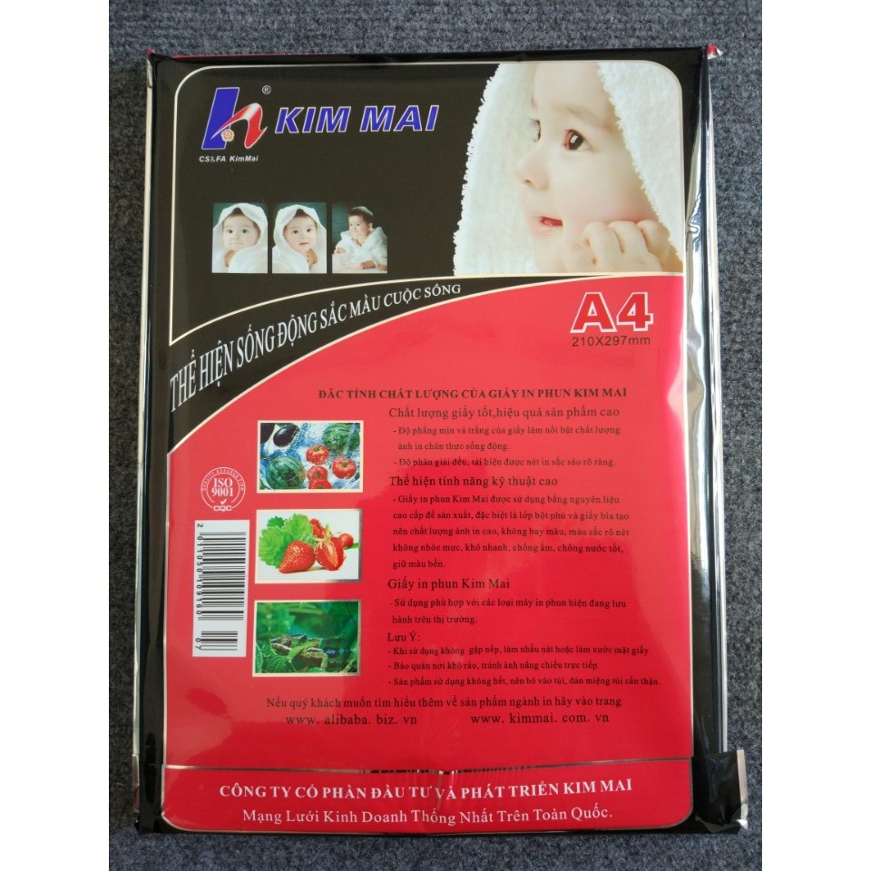 Giấy in màu Couche bóng 2 mặt 260g 50 tờ /xấp Kim Mai | BigBuy360 - bigbuy360.vn