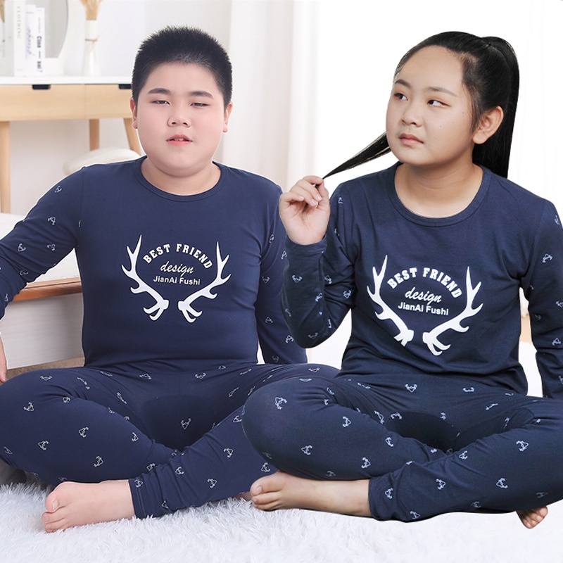 Bộ Đồ Ngủ Cotton Lycra Cho Bé Trai 40-80KG 6-15 Tuổi