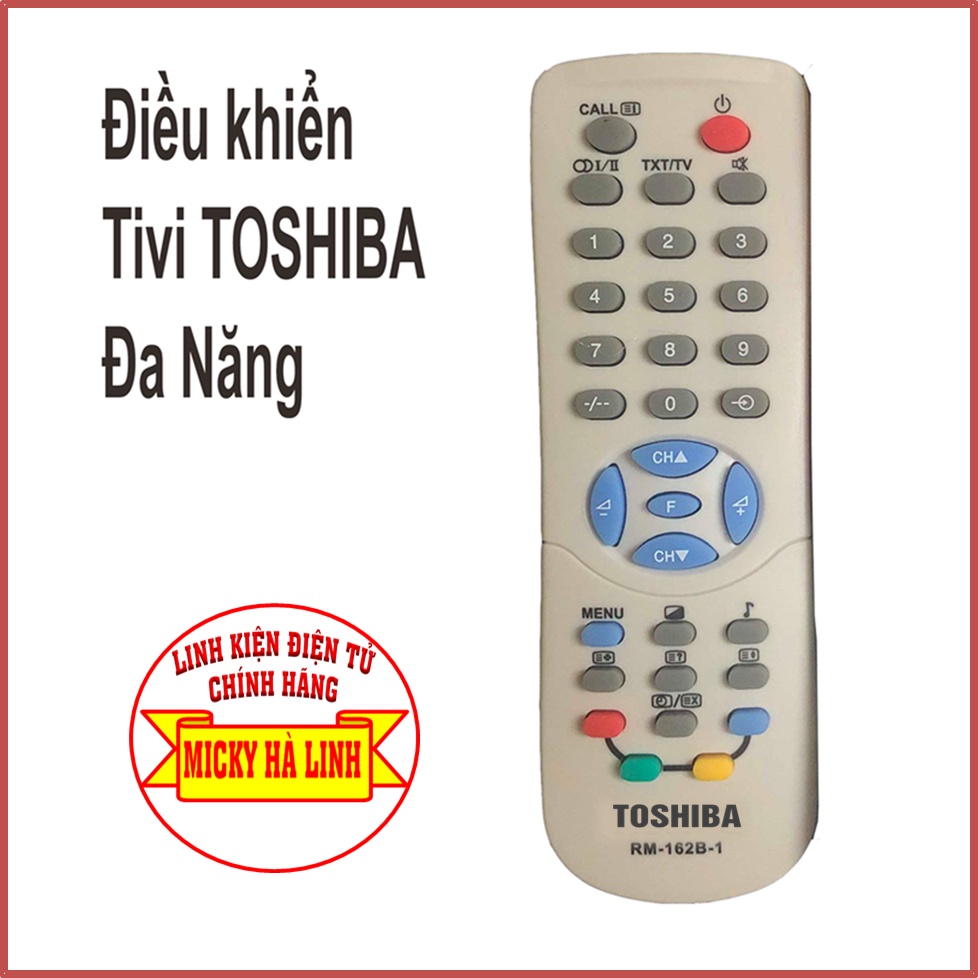 ĐIỀU KHIỂN TIVI TOSHIBA - Tặng cặp Pin - sử dụng cho tivi toshiba từ 14 đến 29 in, dùng cho tv toshiba đời cũ, đời trước