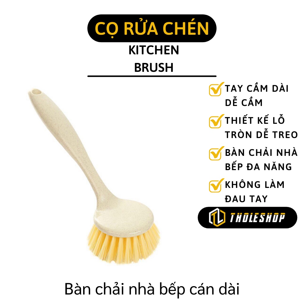 Cọ Rửa Chén - Bàn Chải Nhà Bếp Đa Năng, Chà Nồi, Vệ Sinh Nhà Bếp Cán Dài 7168