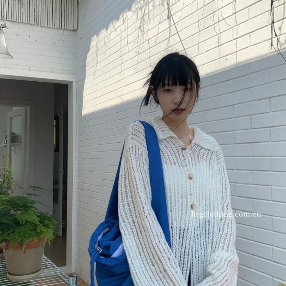 Áo khoác cardigan dệt kim mỏng chống nắng phong cách Nhật Bản thời trang mùa hè dành cho bạn nữ 2022
