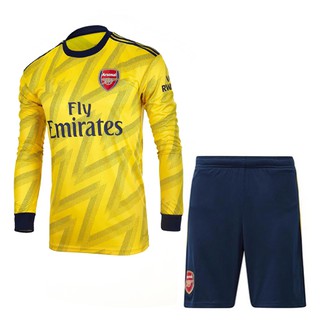 Quần Áo bóng đá CLB ARSENAL Sân Khách - Vàng (tay dài)  - mùa giải mới 2019/20 - vải thun lạnh xịn - thấm hút mồ hôi