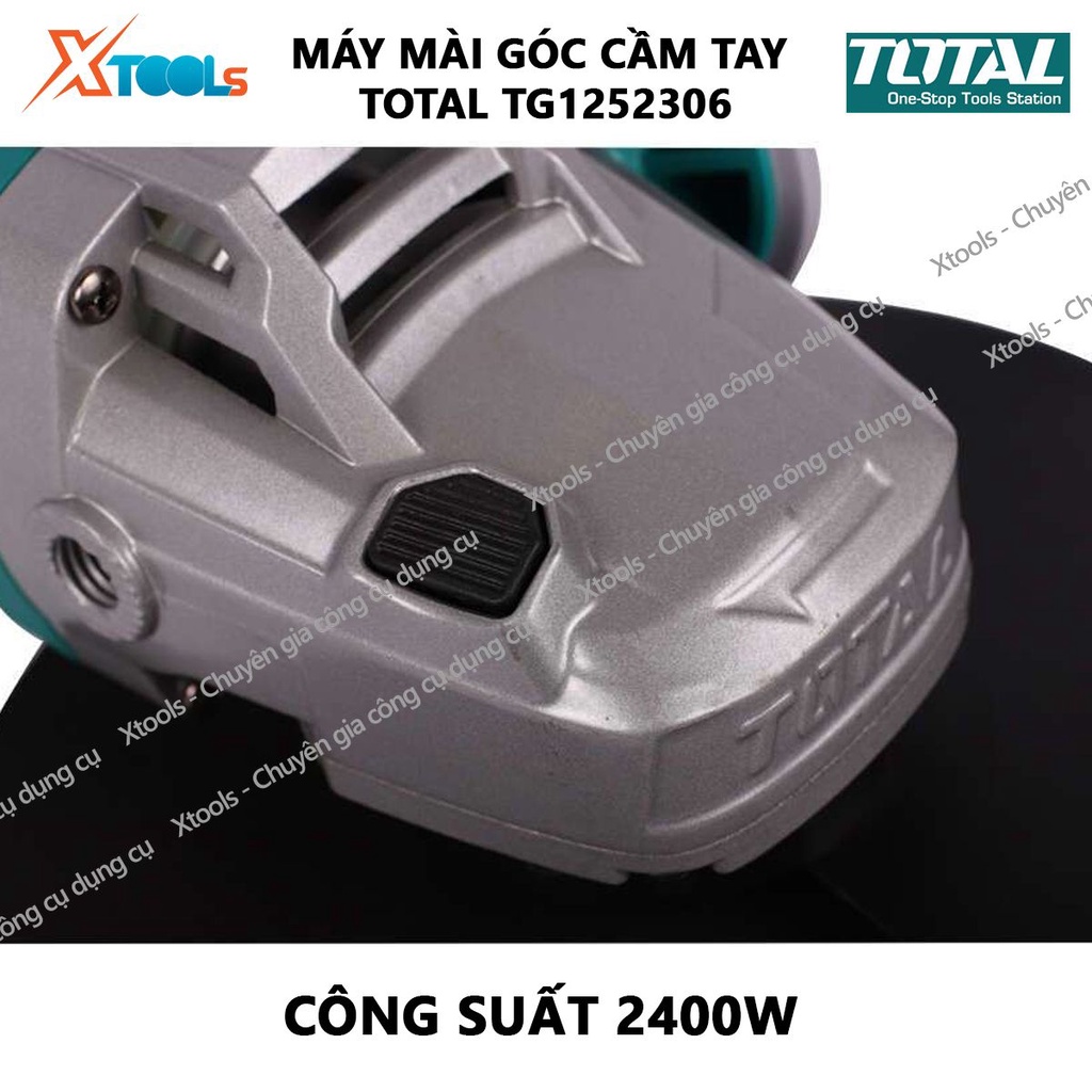 Máy mài góc cầm tay TOTAL TG1252306 220-240V~50/60Hz 2400W  9&quot; 230mm 3kg nhỏ gọn cắt/mài kim loại [XTOOLS]