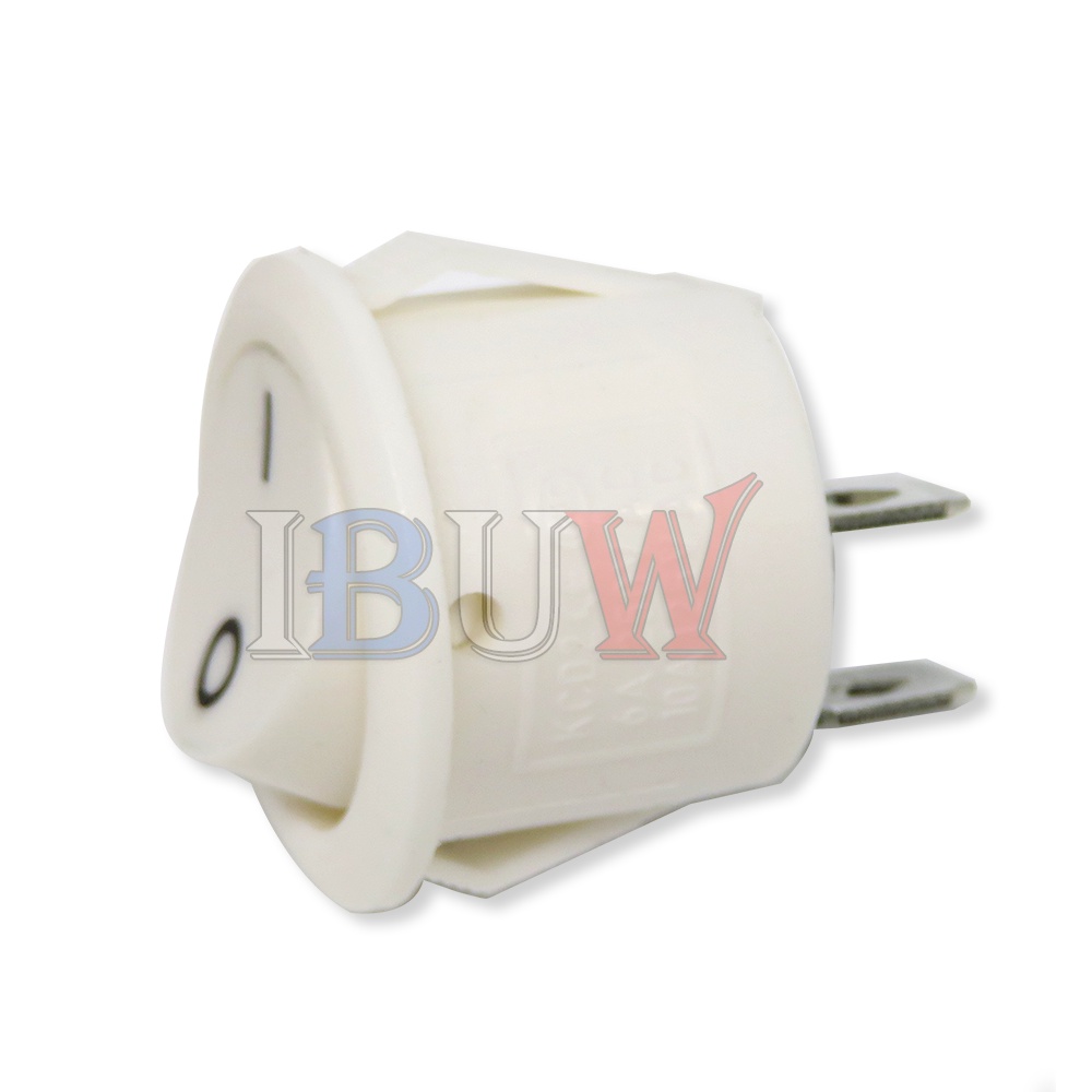 Set 5 Công Tắc Tròn Màu Đen/Trắng/Đỏ 2Pin KCD1-105