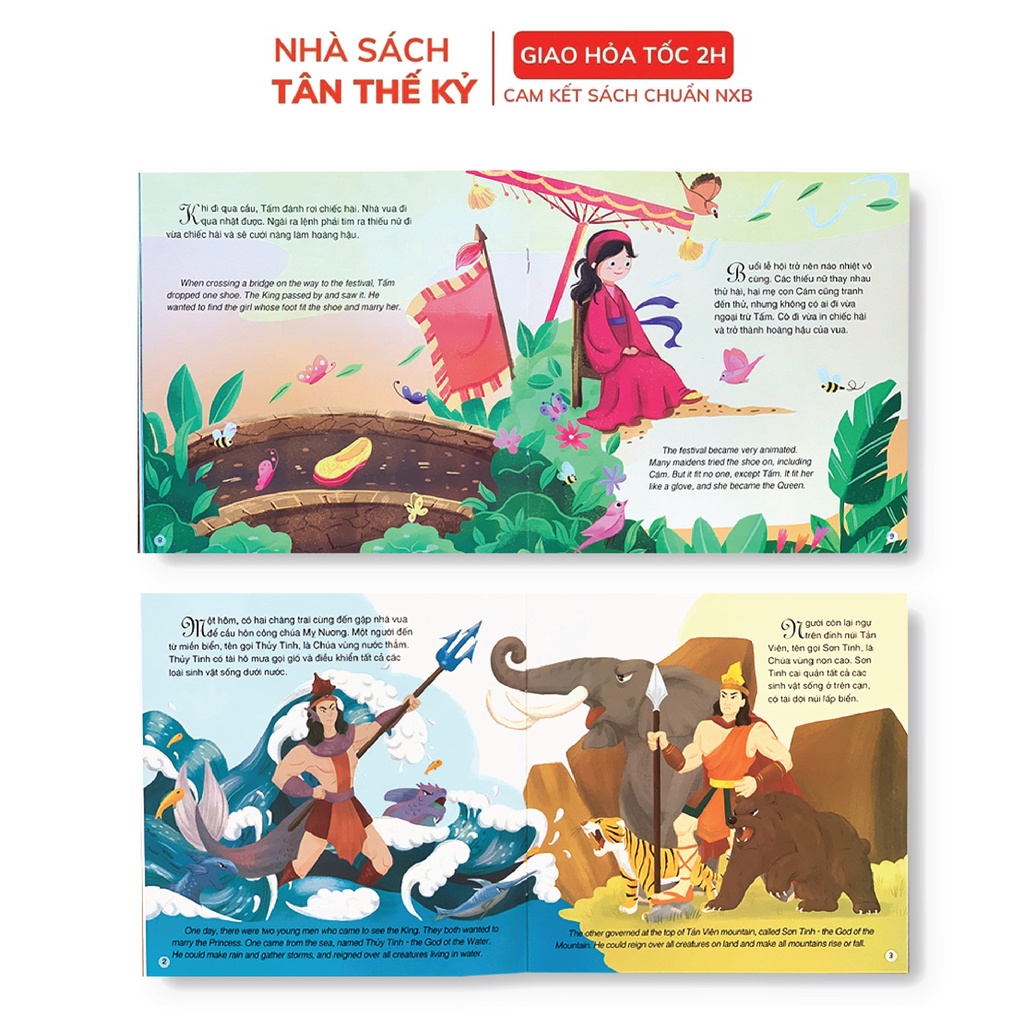 Sách - Truyện cổ tích Việt Nam Đinh Tị - Song ngữ Anh Việt - Lẻ cuốn