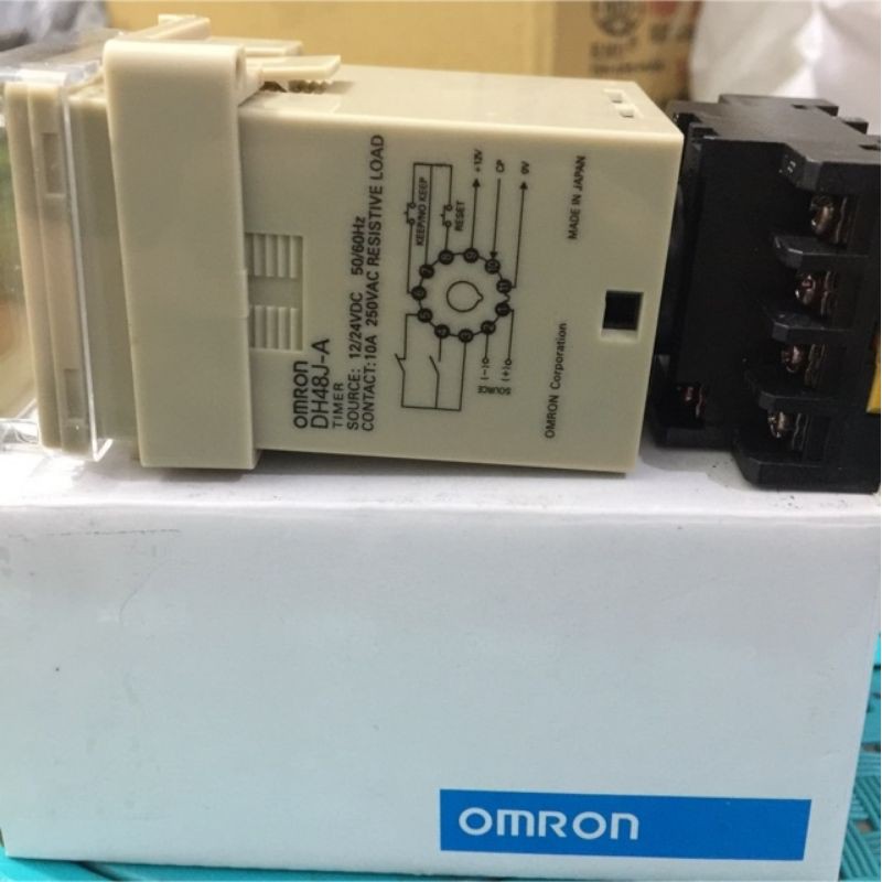 Counter đếm DH48J-A Omron 11 chân 220V 12V 24V 12/24V