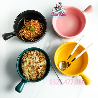 Bát sứ có tay cầm phong cách nhật, thố sứ có tay cầm tiện lợi - Cutekids.