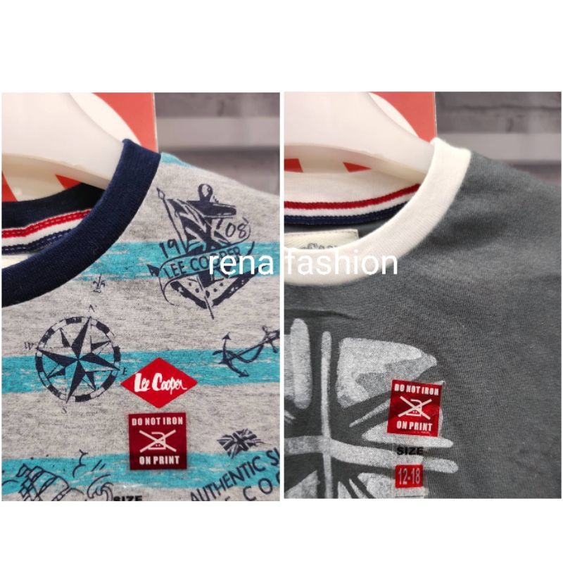 Áo Thun Tay Ngắn In Hình Rf Lee Cooper 2019 Sz 6m-14y