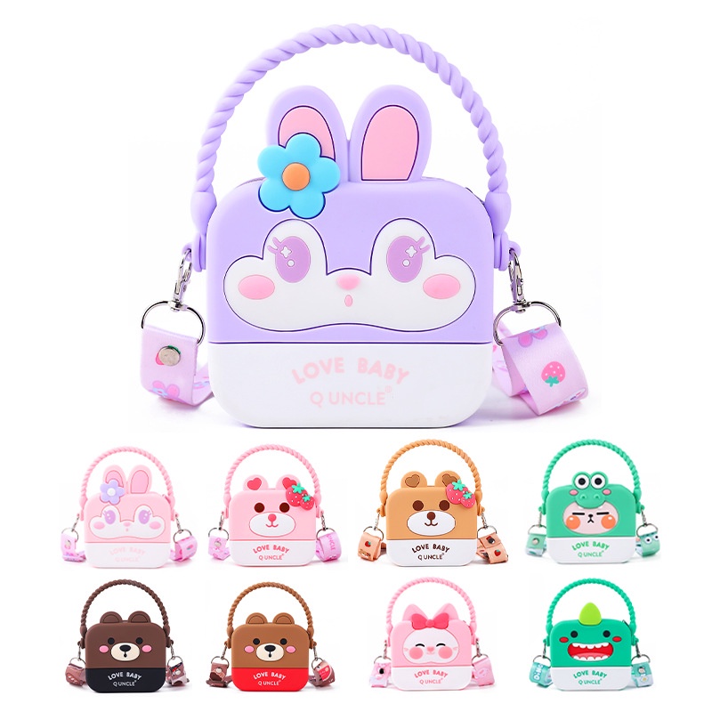 Túi Đeo Chéo Mini Bằng Silicon Hình Stella Lou Dễ Thương Dùng Đựng Tiền Xu / Tai Nghe Cho Bé