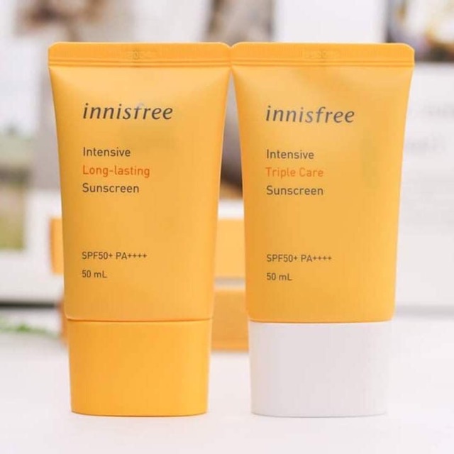 ( Sẵn - Mẫu mới 2019 ) Kem chống nắng Innisfree Intensive Triple Shield / Long Lasting / Mild / No Sebum 50ml