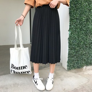 Chân váy dài Xếp ly Vintage 2 màu chuẩn loại 1 (oder)