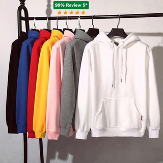 Áo hoodie unisex nam nữ ️/Áo khoác hoodie nỉ trơn dày mịn basic trần bông êm ái, form unisex thoải mái - KNT01
