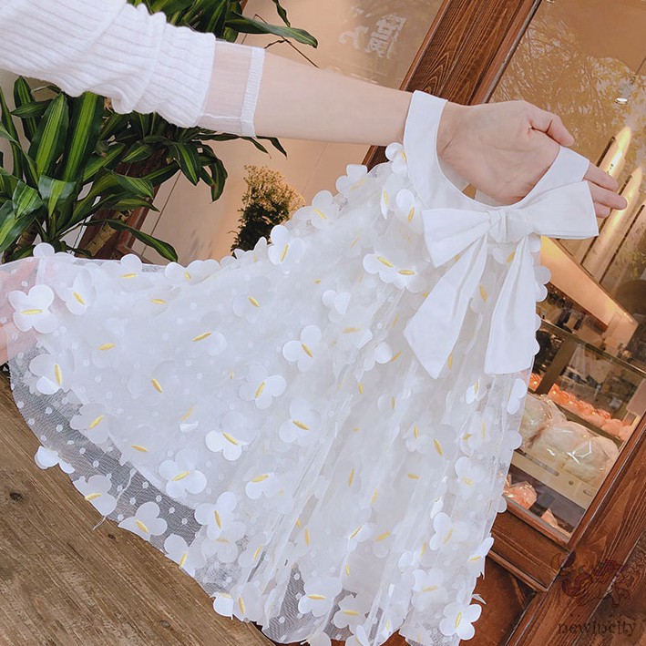 Đầm bé gái họa tiết hoa phong cách Hàn Quốc thời trang mùa hè mẫu mới