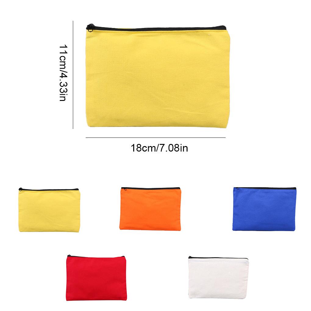 Túi Đựng Đồ Trang Điểm Đa Năng Bằng Vải Canvas Có Khóa Kéo Tiện Dụng Ốp