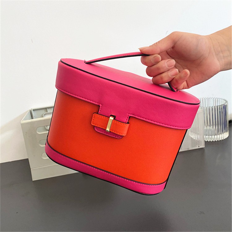 ❈♙☇℗✁✟Miễn phí vận chuyển! Hộp đựng mỹ phẩm Estee Lauder 20 mùa xuân mới màu hồng cam khâu vali lưu trữ di động