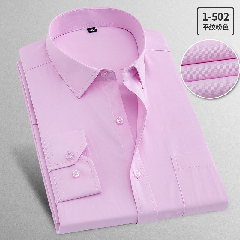 Áo Sơ Mi Cotton 25% Kẻ Sọc Tay Dài Chống Nhăn Thời Trang Công Sở Cho Nam Giới Trung Niên