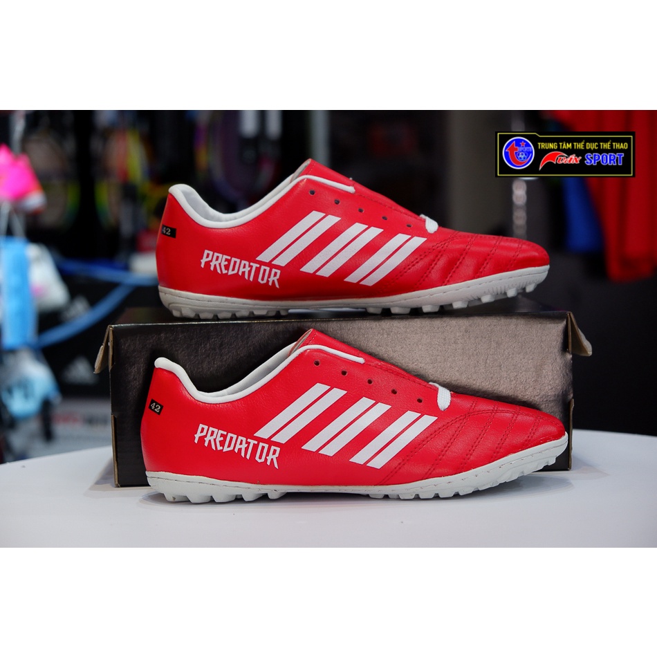Giày đá bóng Predartor đế su -đỏ sọc trắng(size39-43)
