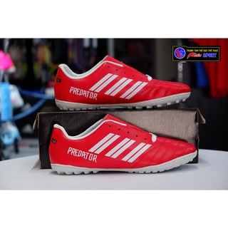 Giày đá bóng Predartor đế su -đỏ sọc trắng(size39-43)