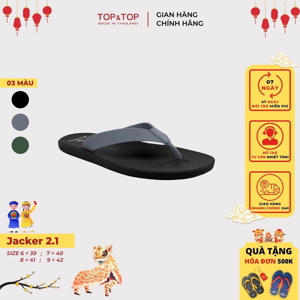 Dép Xỏ Ngón Nam Nữ Thái Lan Monobo Jacker 2.1 Đế Chống Trượt