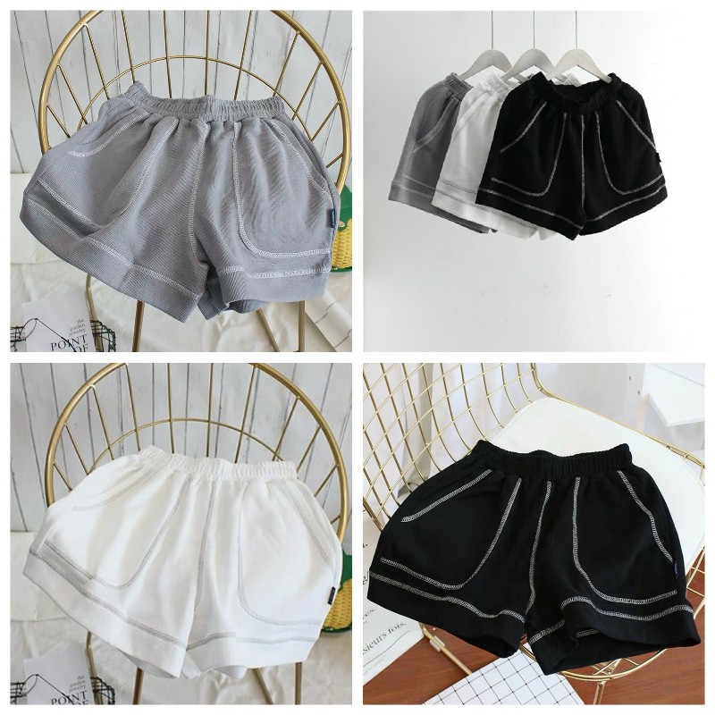 Quần short nữ mặc nhà chỉ nổi VIETCEN quần đùi nữ ngắn thể thao đi ngủ vải co dãn | BigBuy360 - bigbuy360.vn