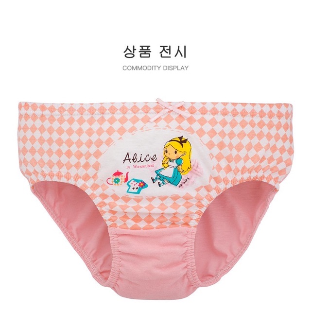 CÓ HÌNH THẬT - Set 5 quần lót cotton 100% hàn quốc cho bé gái mẫu ALICE