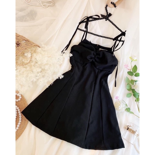 Đầm Váy 2 Dây Nhún Ngực Xoè 8 Mảnh