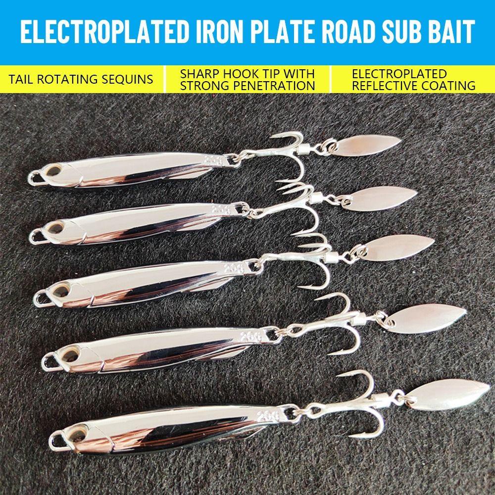 Set 2 Mồi Câu Cá Giả Bằng Kim Loại Mạ Điện 15g 20G 30G