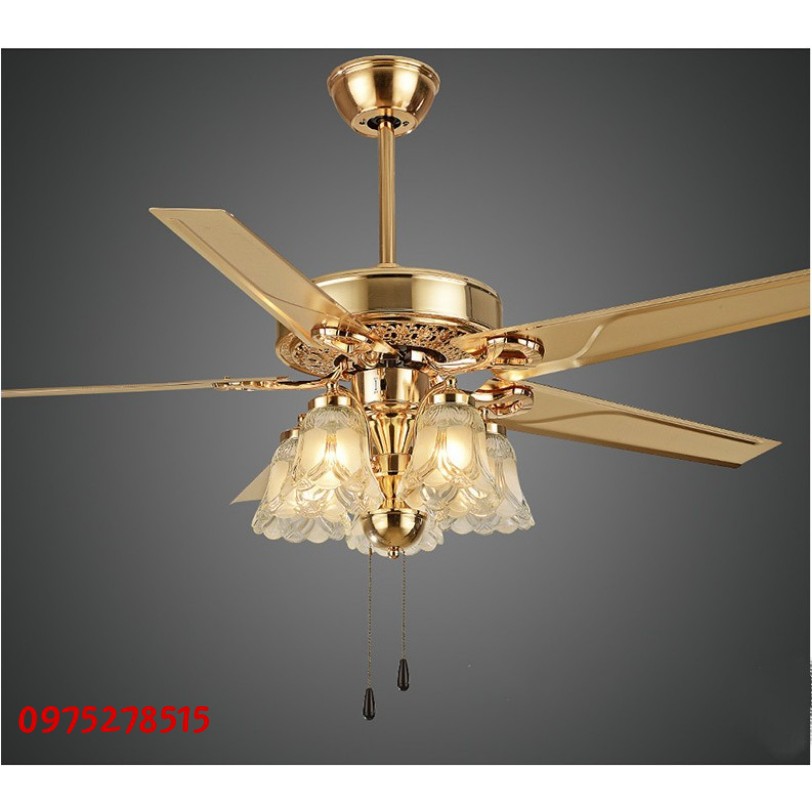Quạt Trần 581P Chạy 6 Cấp Độ Gió 5 Chao , Có Điều Khiển, Động Cơ Lõi Đồng