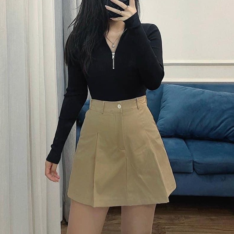Chân Váy Kaki Nữ chun sau co giãn m241