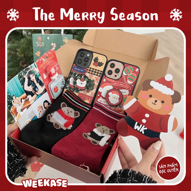 [Chat trước khi đặt hàng] Set quà tặng giáng sinh độc quyền Weekase Merry Season 2021 nhiều ưu đãi