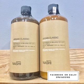 cặp gội xả hồi tóc nashi argan 1000ml