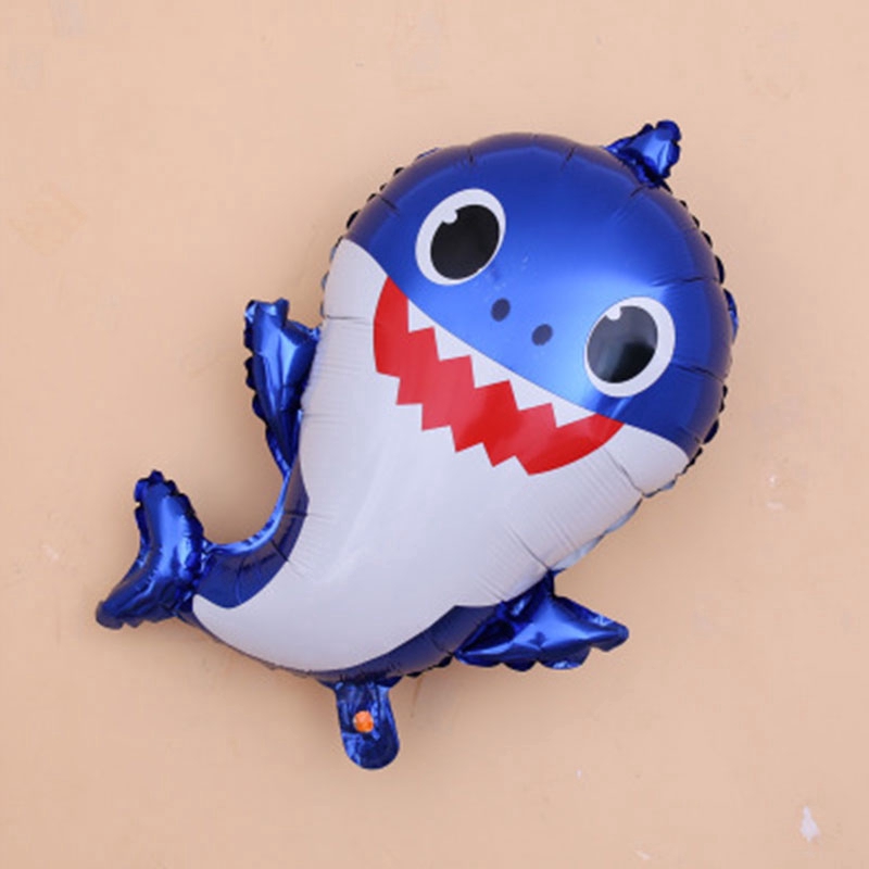 1 Bong Bóng Nhôm Hình Cá Mập Dùng Trang Trí Tiệc Sinh Nhật
