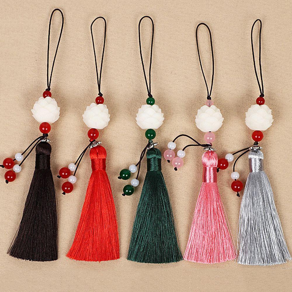 Dây Đeo Điện Thoại REBUY1 Họa Tiết Hoa Sen Handmade Chống Thất Lạc