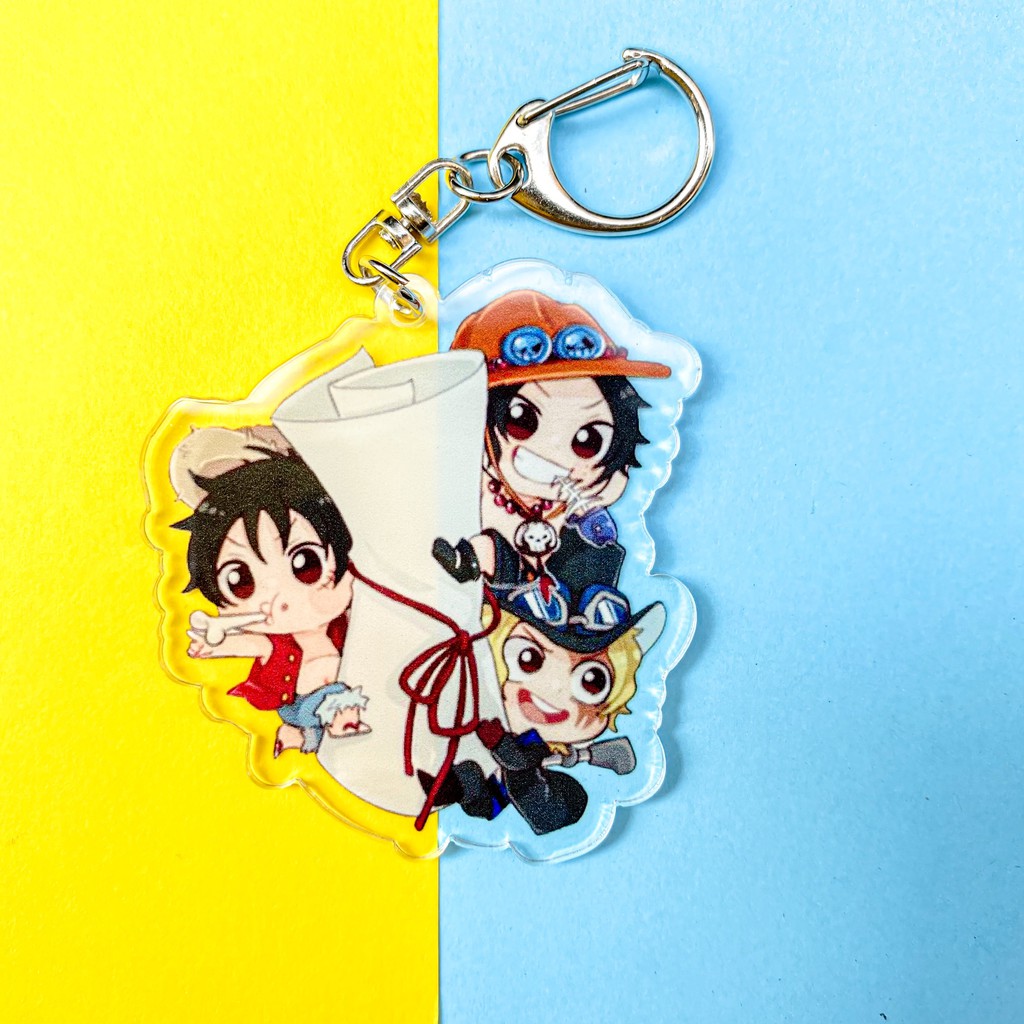 ( Mica trong acrylic ) Móc khóa anime ONE PIECE ĐẢO HẢI TẶC ver WANO chibi anime xinh xắn