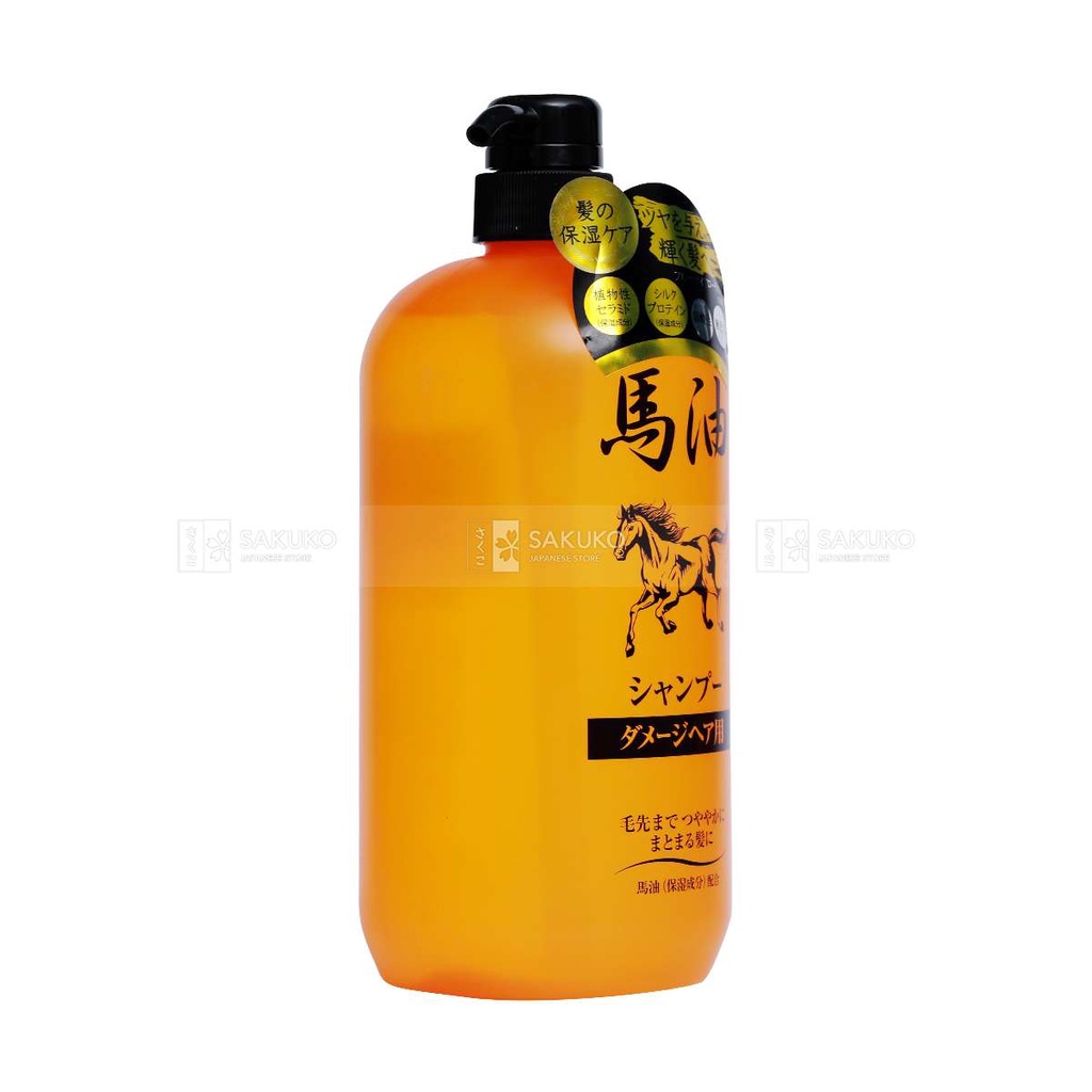 Bộ Gội Xả JUNCOSME Phục Hồi Tóc Hư Tổn Chiết Xuất Tinh Chất Dầu Ngựa Nội Địa Nhật Bản Chai 1000ml - SAKUKO