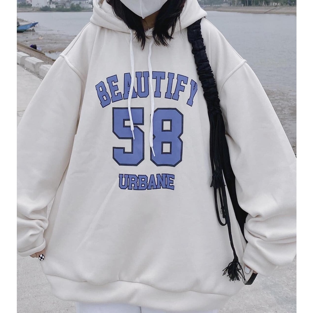 Áo hoodie nỉ nữ thêu chữ OIOI form dáng rộng unisex nam nữ mặc được 2 màu xám xanh siêu dễ thương Xưởng Sỉ Nguyễn Hoa | BigBuy360 - bigbuy360.vn