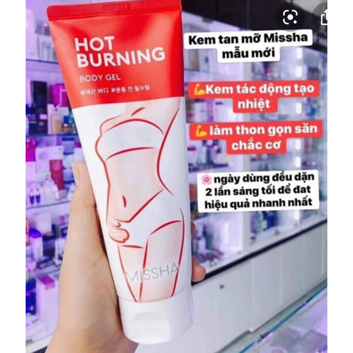 Kem Tan Mỡ Bụng MISSHA Hot Buring Body Gel 200ML