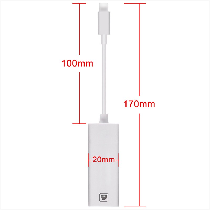 Bộ điều hợp mạng Lightning tới Ethernet 100Mbps cho Iphone/Ipad | BigBuy360 - bigbuy360.vn
