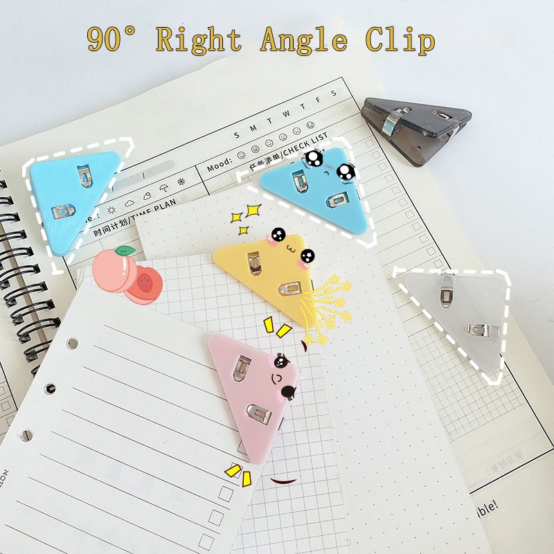 1 Kẹp Giấy Ghi Chú Hình Tam Giác Trong Suốt