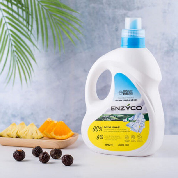 Nước giặt sinh học ENZYCO làm sạch quần áo an toàn 90% Enzyme Lên Men Từ Dứa Và Bồ Hòn, An Toàn Cho Trẻ Nhỏ 세탁 세제