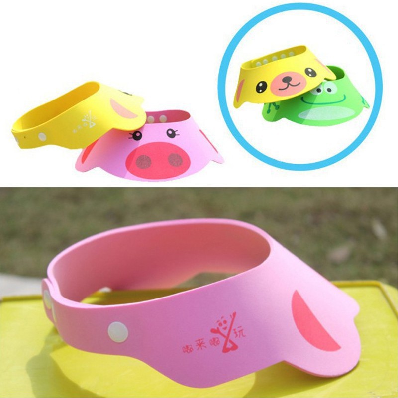 Mũ Gội Đầu Che Chắn Nước Cho Bé Yêu Rộng Vành Hỗ TRợ Tắm Gội Che Tai An Toàn 88266 SHOPBUON88