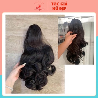 Tóc giả nữ đẹp ❤freeship❤ tóc ngoặm xoăn ngắn 40cm, n47