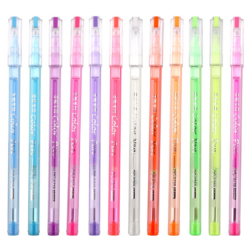 Color Pen - Bút mực Gel 12 màu Neon Baoke, sản phẩm chất lượng cao và kiểm tra chất lượng trước khi giao hàng