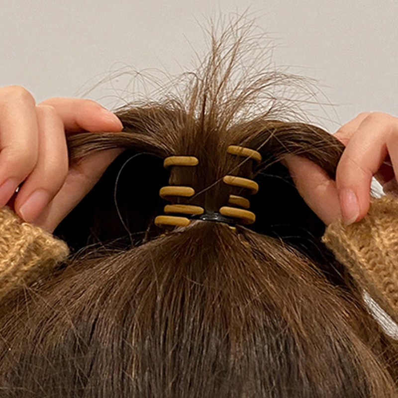 Kẹp Tóc Hình Cá Mập Màu Trơn Đơn Giản Thời Trang Hàn Quốc