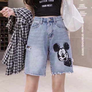 QUẦN NGỐ BÒ MICKEY RÁCH BEN NĂNG ĐỘNG CÁ TÍNH