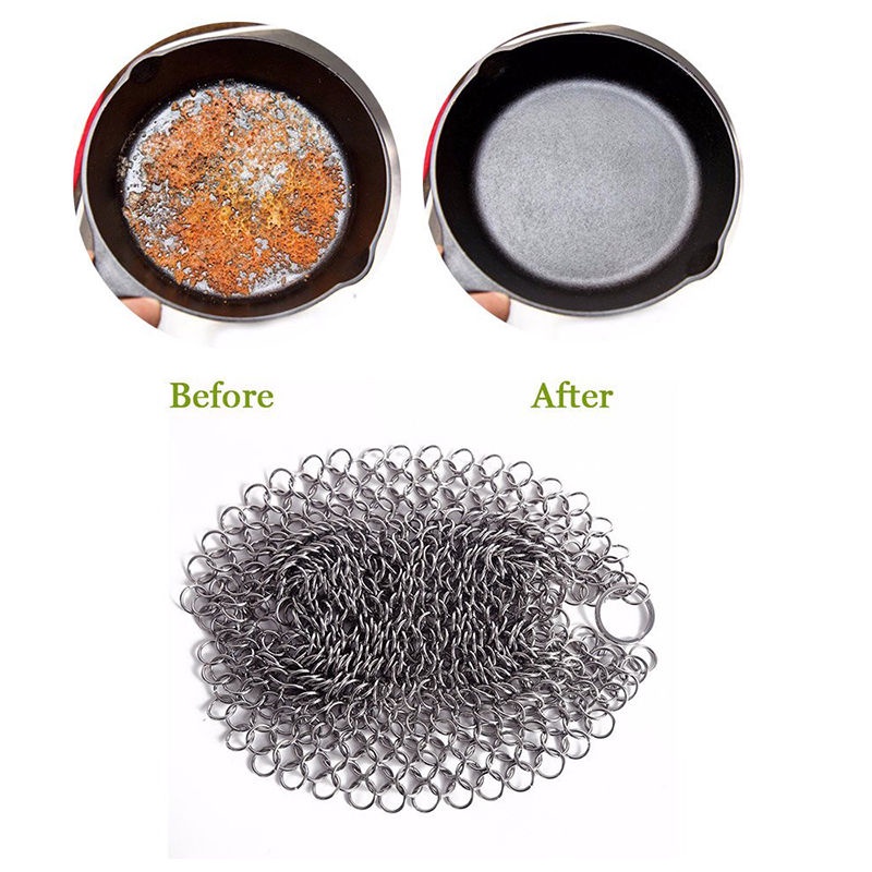 Lưới Inox Rửa Chén / Chà Nồi Chống Rỉ Sét Tiện Dụng Cho Mọi Loại Chảo Chiên