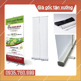 [NHẬP KHẨU - 1 ĐỔI 1] Chân Standee Cuốn Nhựa siêu bền dùng nhiều lần