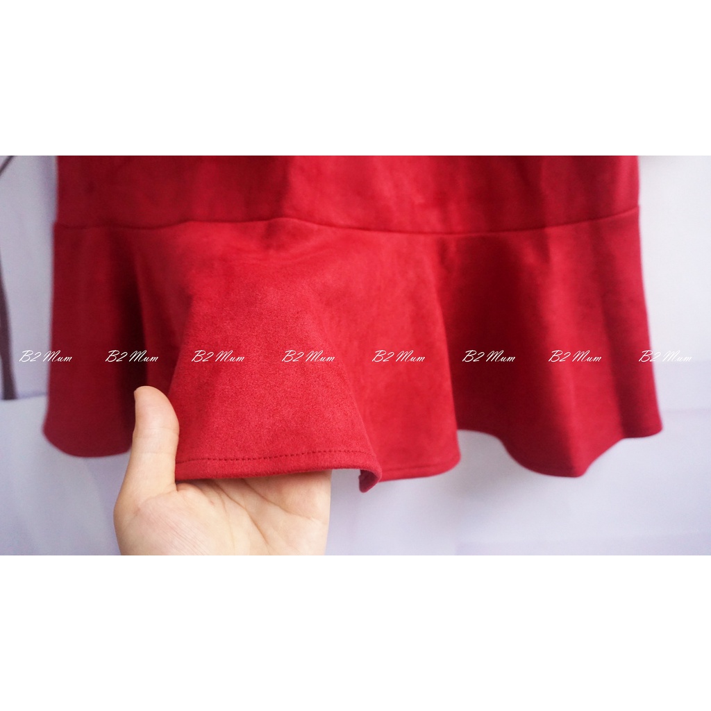 Yếm bầu đuôi cá chéo nơ vai ko bao gồm áo len trơn B2 MUM - V235