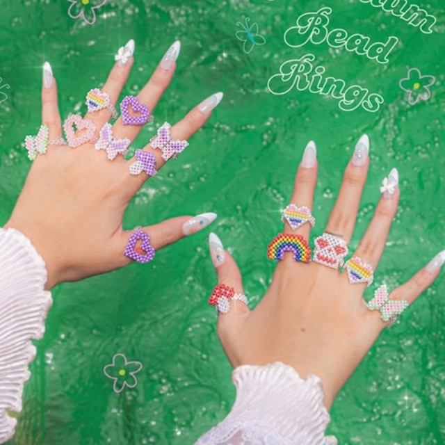 PREMIUM BEAD RINGS | nhẫn đính cườm mùa hè handmade | độc quyền mignonne