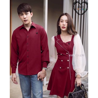 Set váy đôi nam nữ tay voan cổ điển vintage